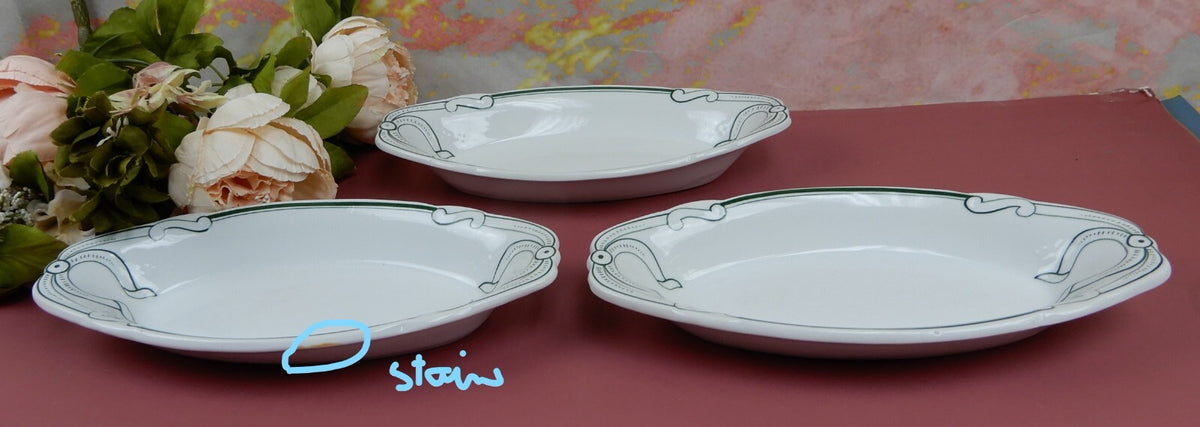 Set of 3 Heinrich H&C Selb Bavaria Ironstone Relish/Celery Dish