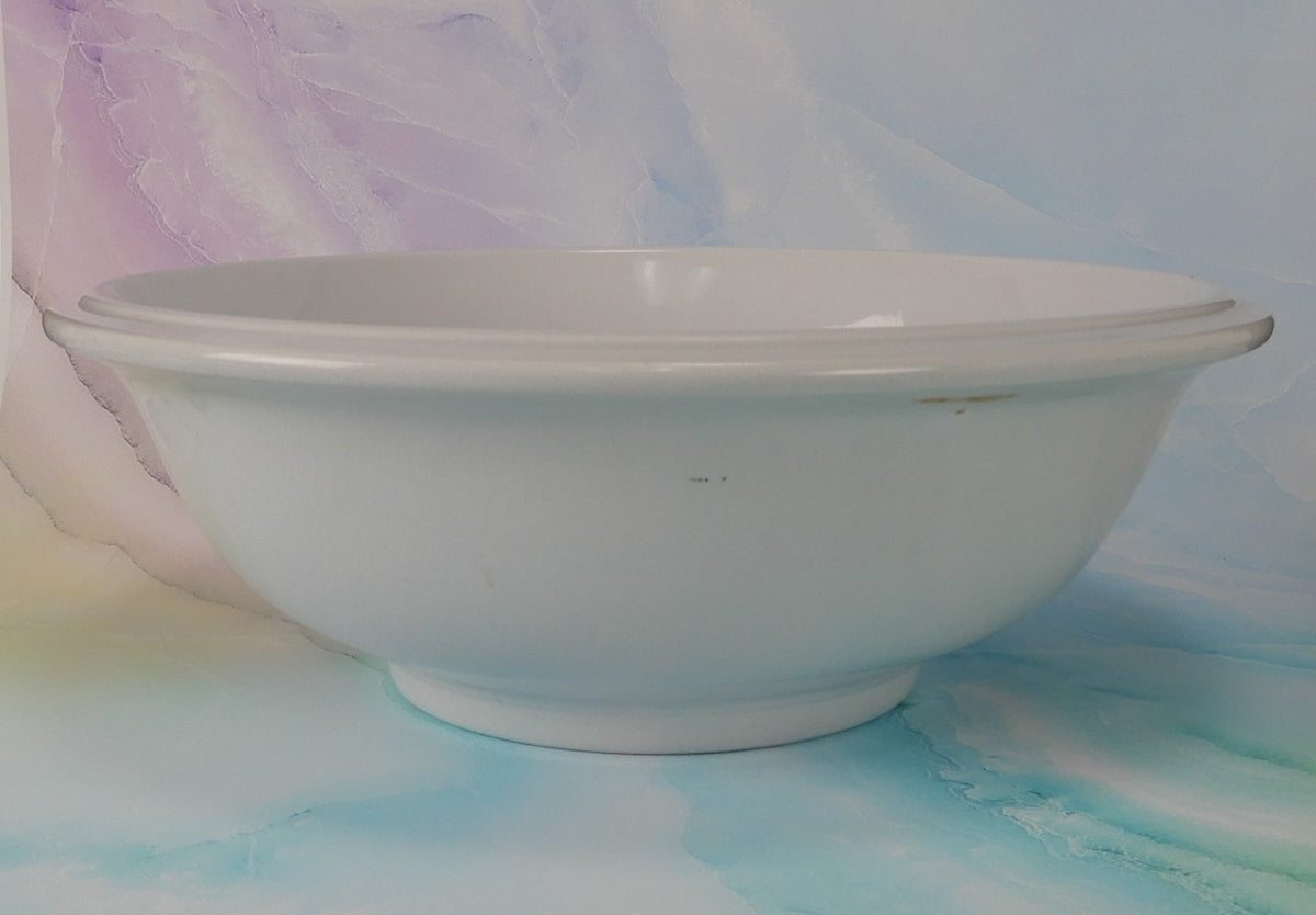 Antique B.P. Co. White Ironstone Wash Basin Bowl Cottagecore Kitchen Decor