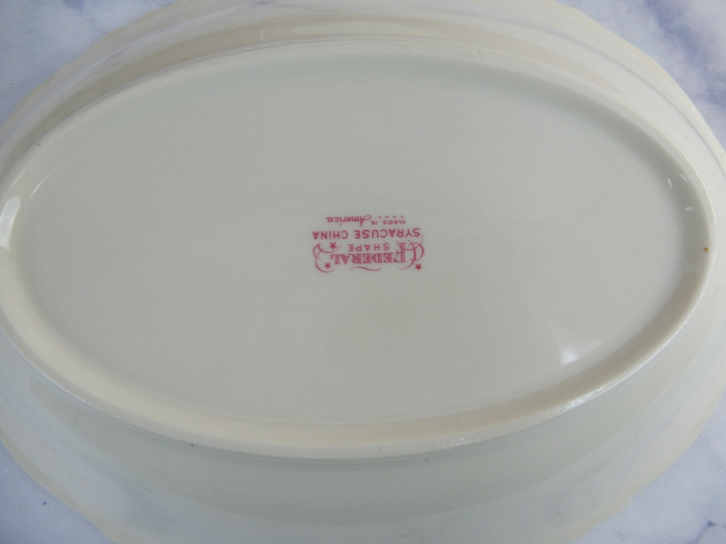 Set of Oval Bowl and 12" Platter  Syracuse Briarcliff China Federal Shape