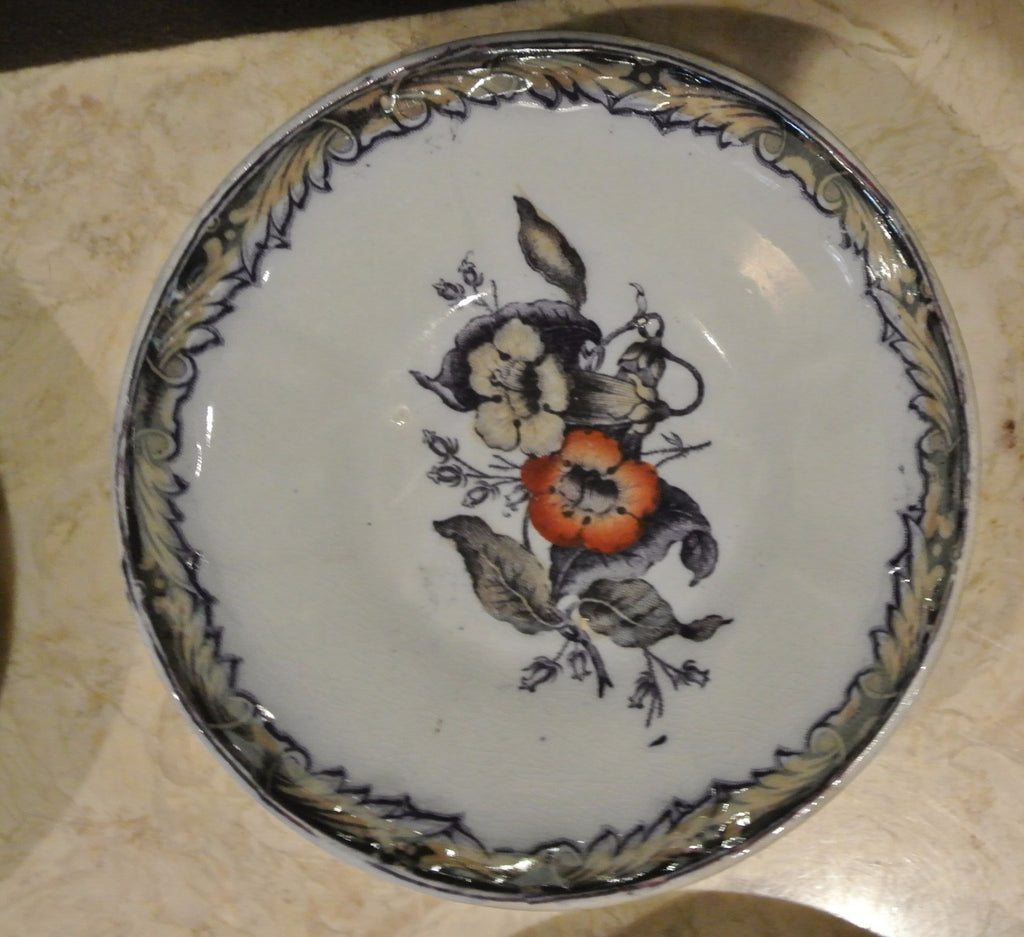 4 Elsmore & Forster Trumpet Flowers Purple Ironstone Bowls