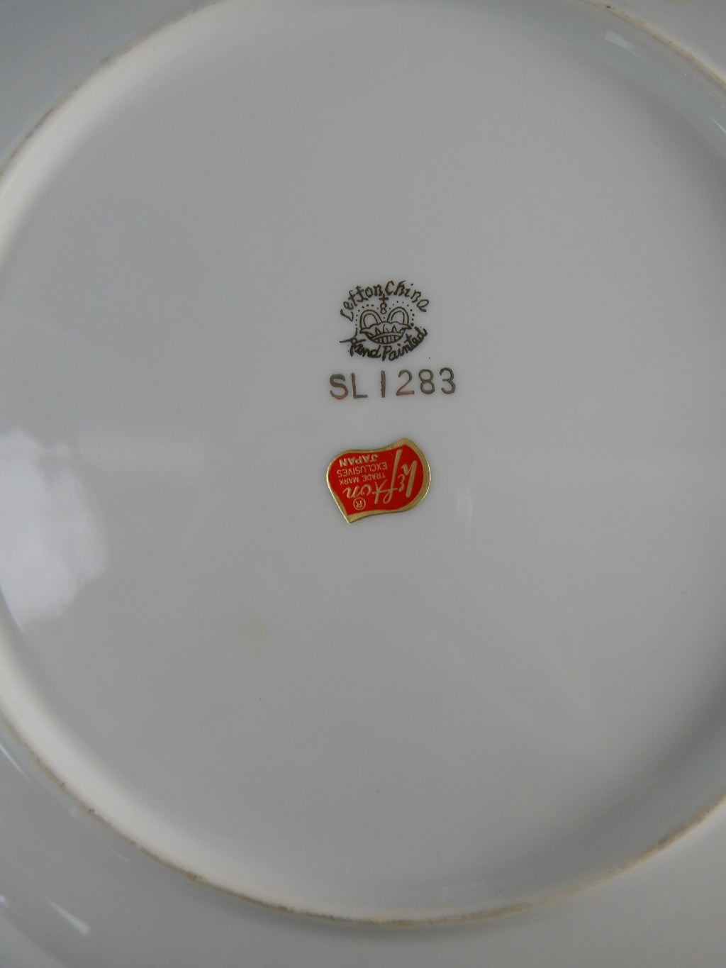 Set of 3 Lefton China Decorative Floral Plate Hand Painted Gold Rim SL 1283 (B)