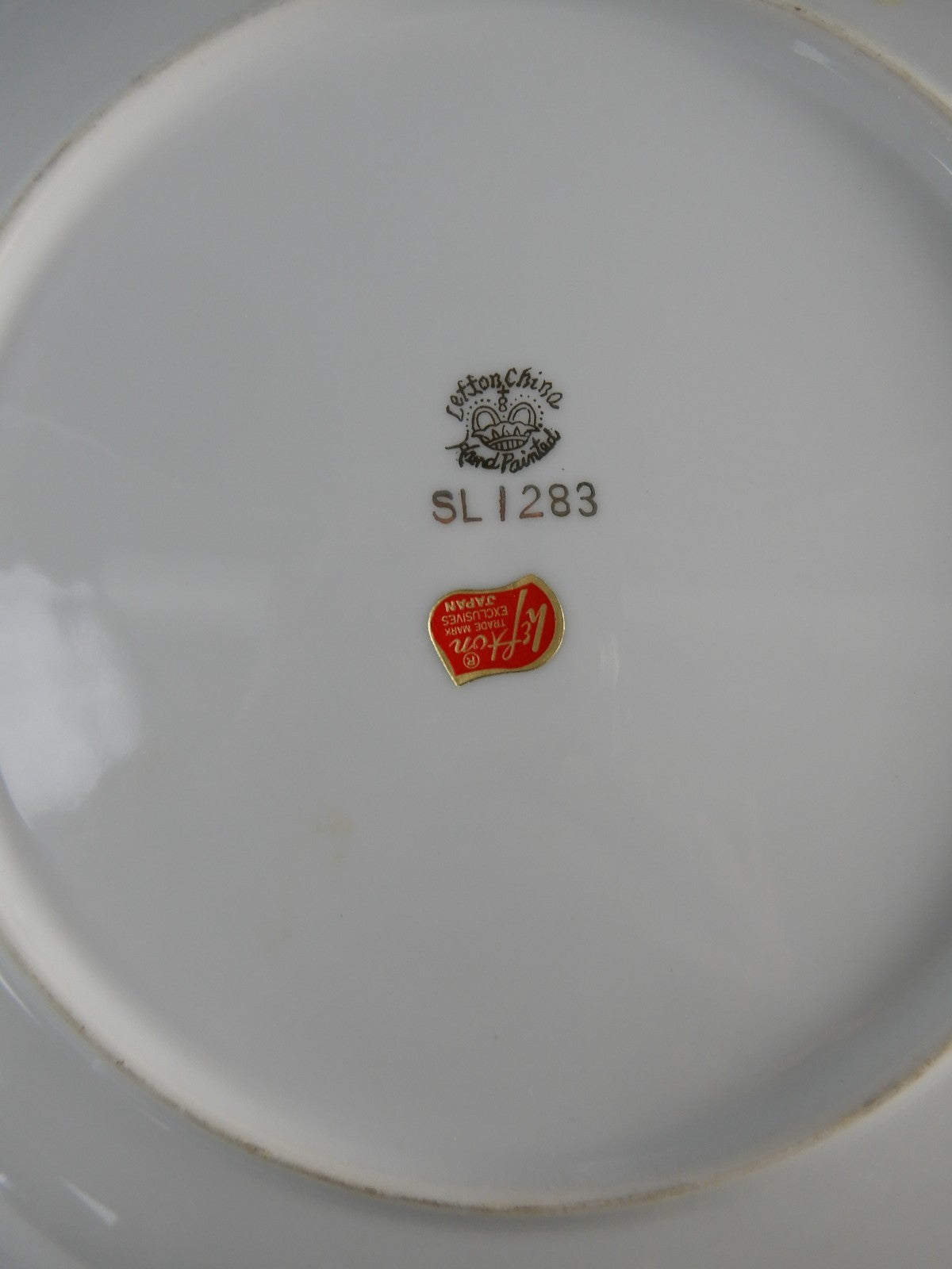 Set of 3 Lefton China Decorative Floral Plate Hand Painted Gold Rim SL 1283 (B)