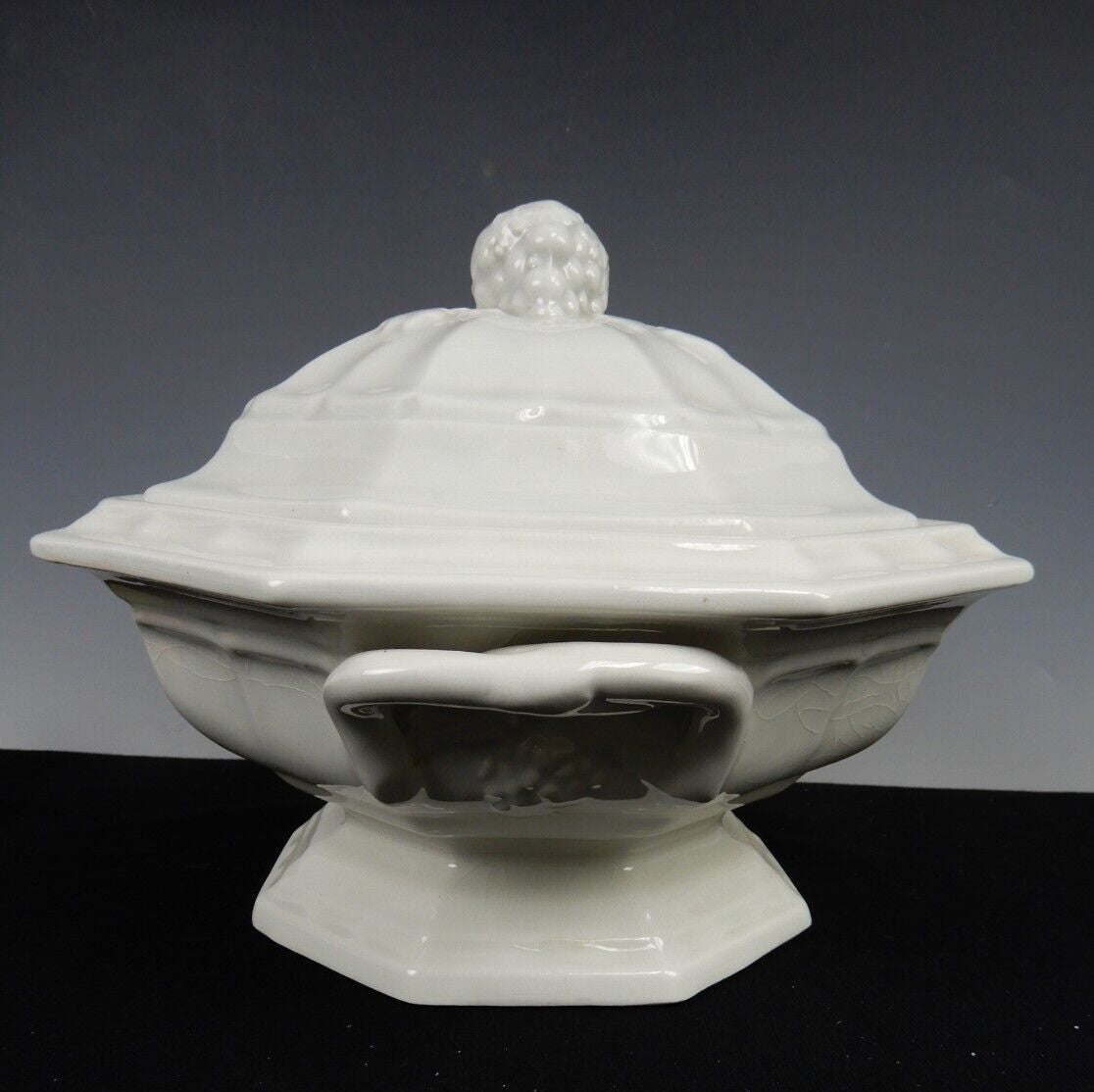 Vintage Red Cliff Ironstone Octagonal Lidded Tureen