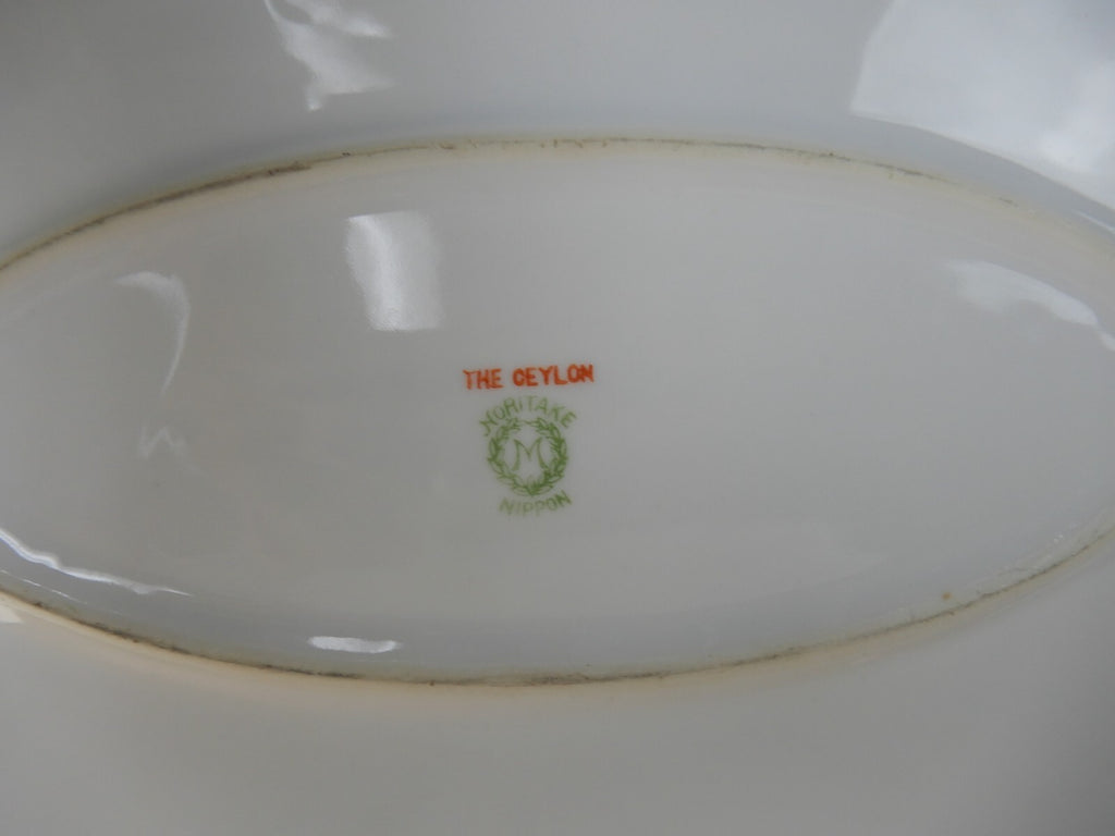 Set of Two Vintage Noritake Morimura "THE CEYLON"  16" Platter and Gravy Boat