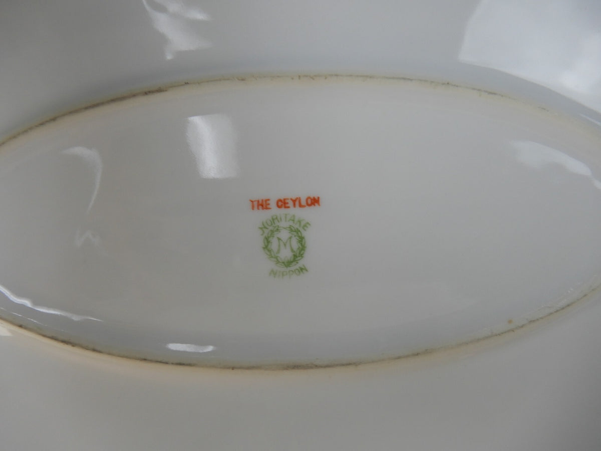 Set of Two Vintage Noritake Morimura "THE CEYLON"  16" Platter and Gravy Boat