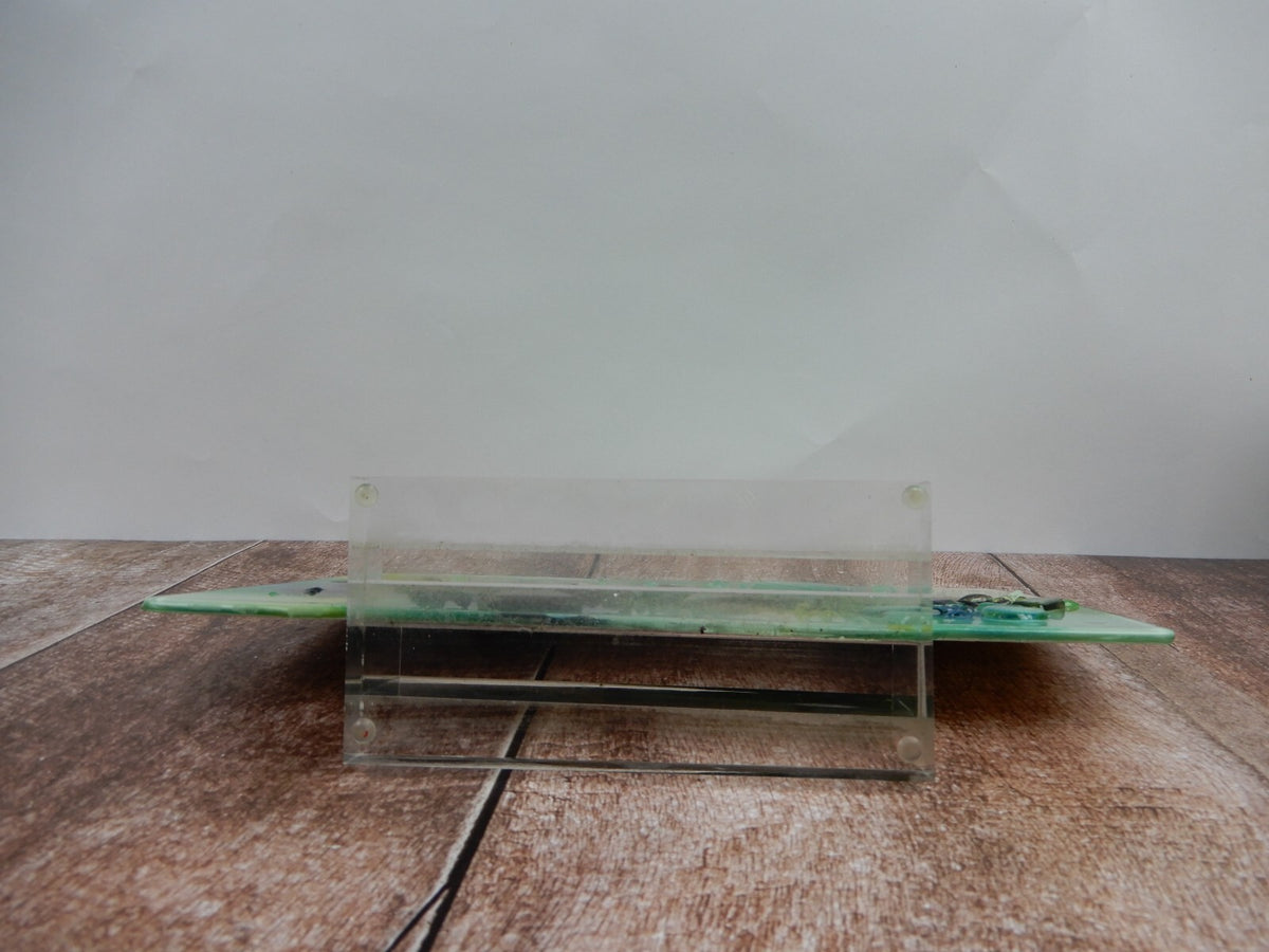 Moder Style Reverse Painted Glass Suncatcher 11-5/8" x 7"