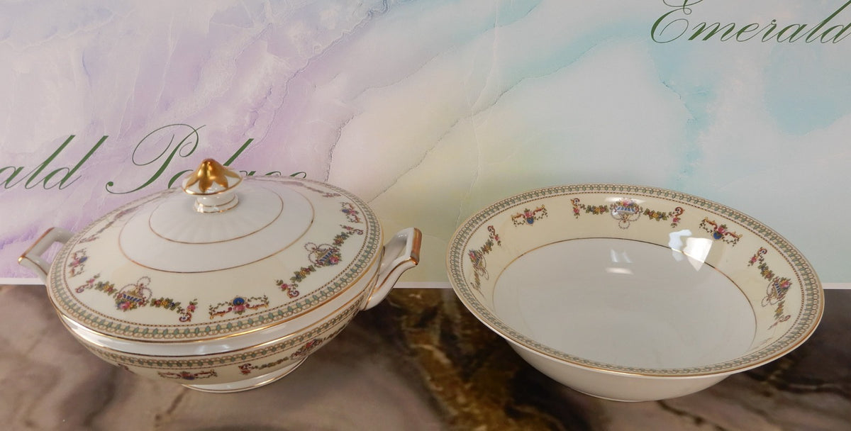 Vintage H&C Selb Bavaria Germany Heinrich "SENTA" Lidded Bowl and Round Bowl