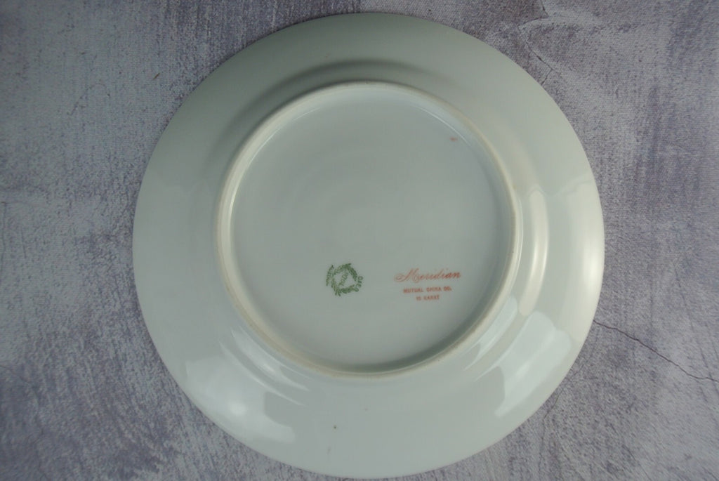 Vintage O&EG Royal Austria Meridian Gold Trim Luncheon Plates Set Of 5