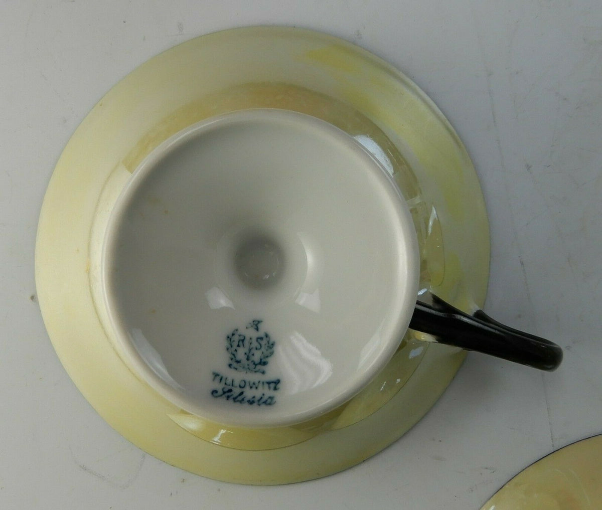 Set of 6 RS TILLOWITZ Silesia  Lusterware Yellow Cups with No Saucers
