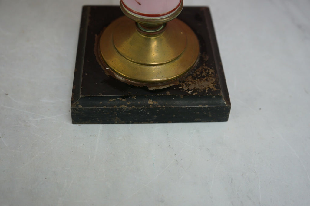 Vintage Victorian Style Metal and glass Table Lamp No Shade