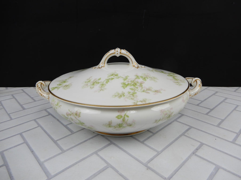 Vintage Haviland Limoges Schleiger 61l Pattern Vegetable Bowl With Repaired Lid