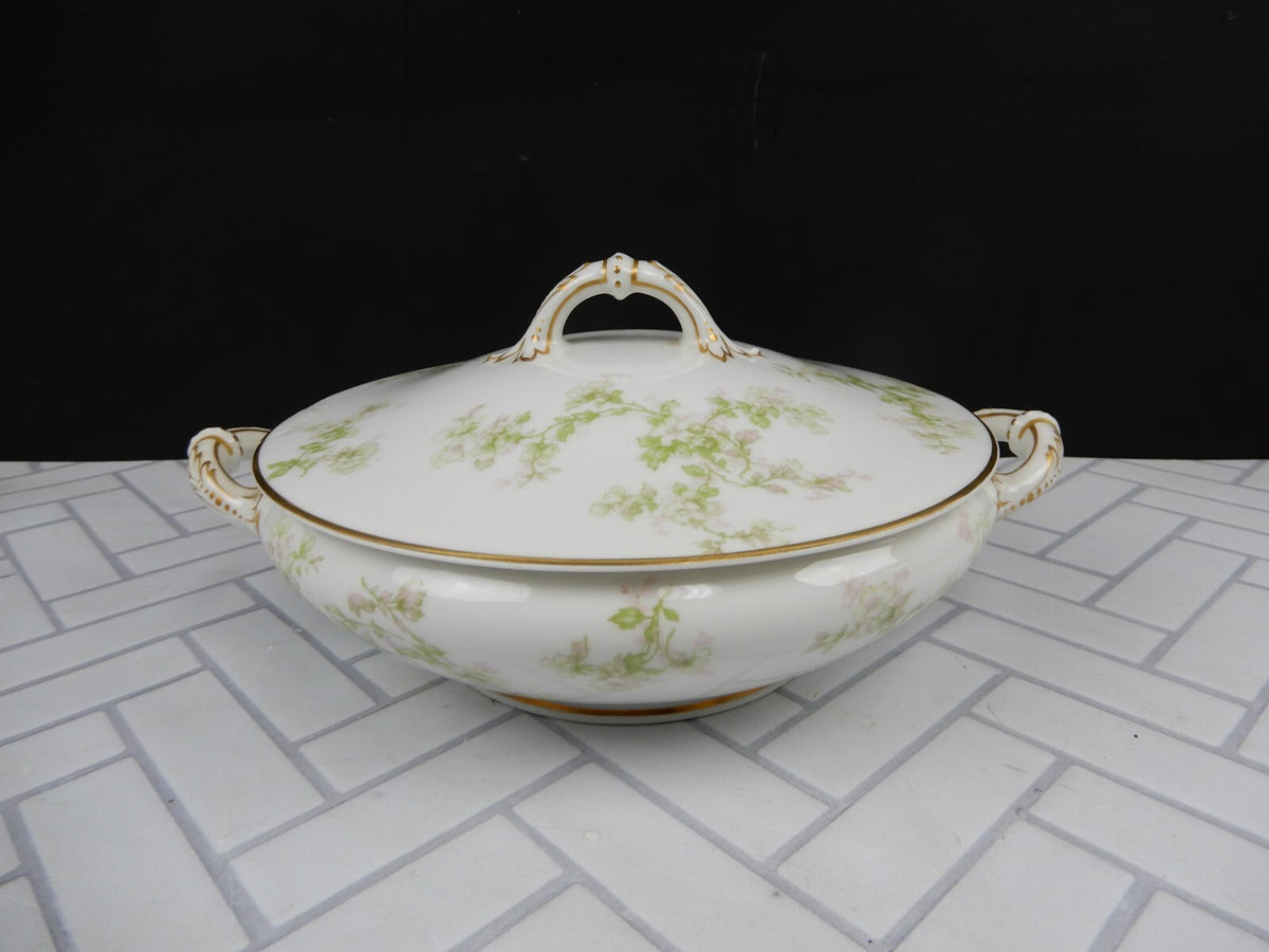 Vintage Haviland Limoges Schleiger 61l Pattern Vegetable Bowl With Repaired Lid