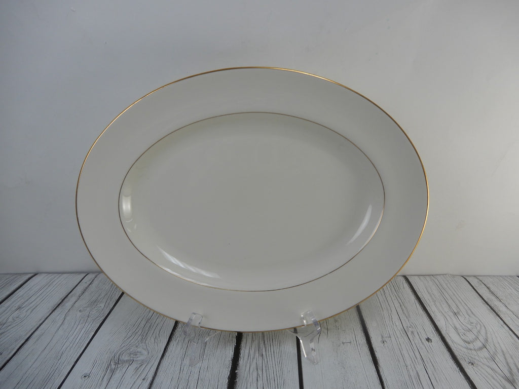 Vintage Pickard Gold Horizon~Set Of Platter,Oval Bowl,Gravy Boat  Made in U.S.A.