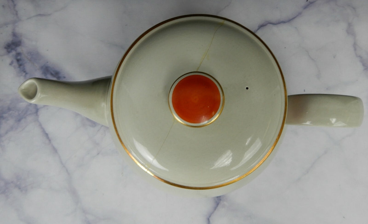 Royal Copenhagen Aluminia Oranja Tureby Square Tea/Coffee Pot