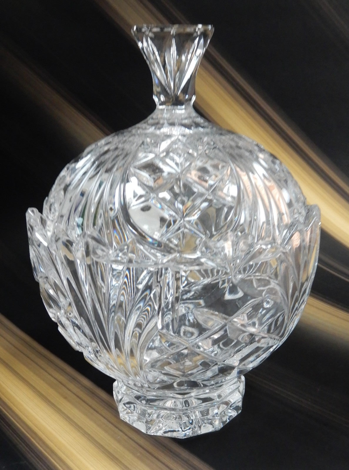 Vintage Fifth Avenue Crystal Wellington Covered Candy Dish 24% Lead Crystal