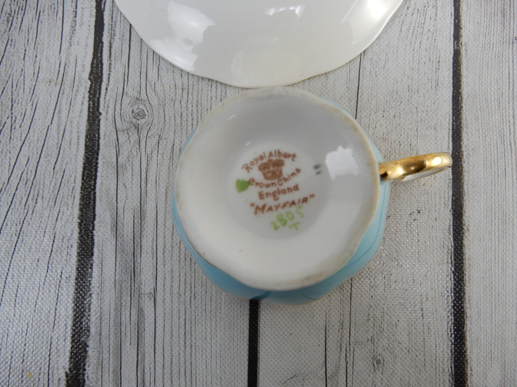 Vintage Royal Albert "Mayfair" Gold Filigree Cup and Saucer