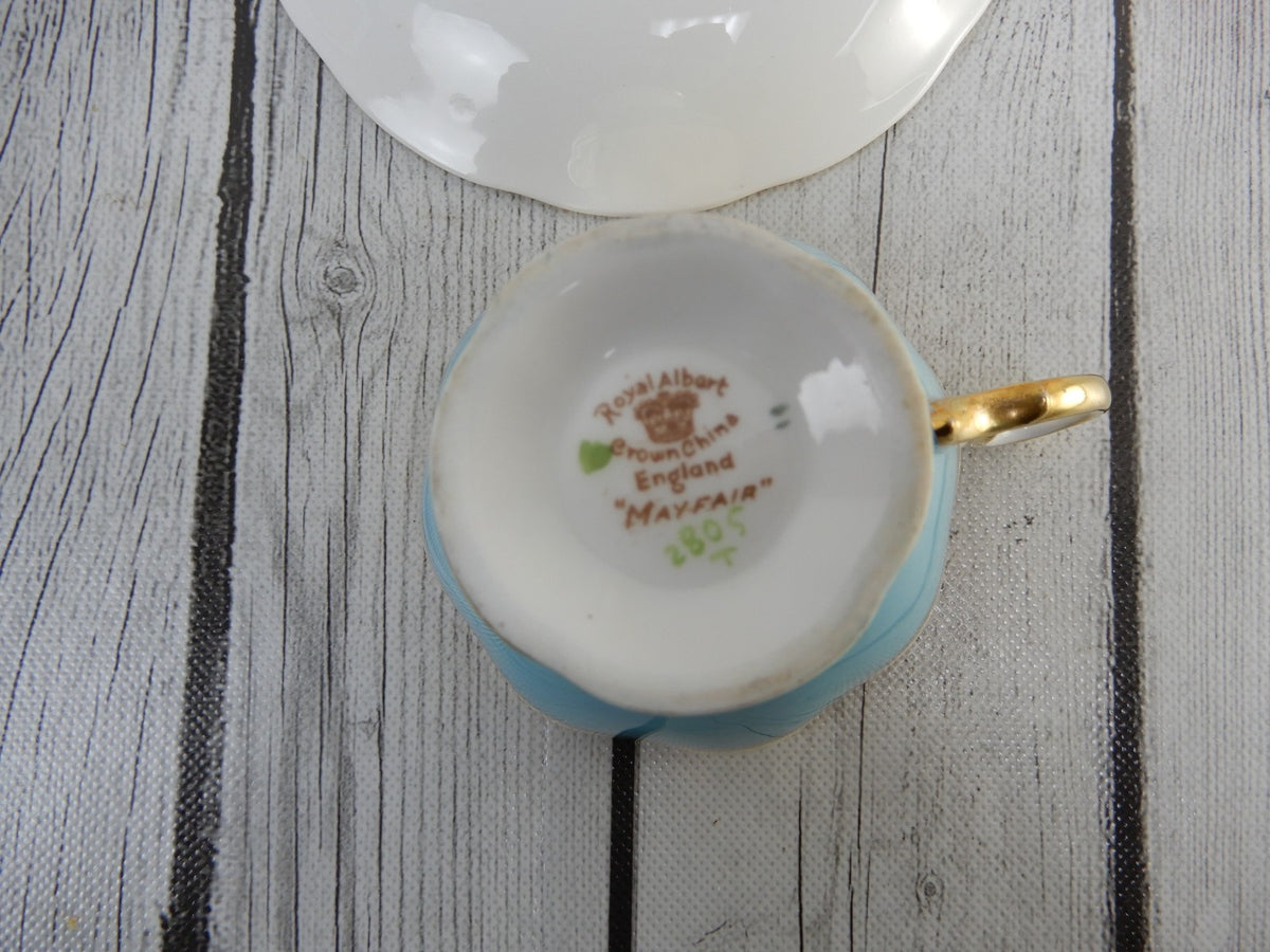 Vintage Royal Albert "Mayfair" Gold Filigree Cup and Saucer