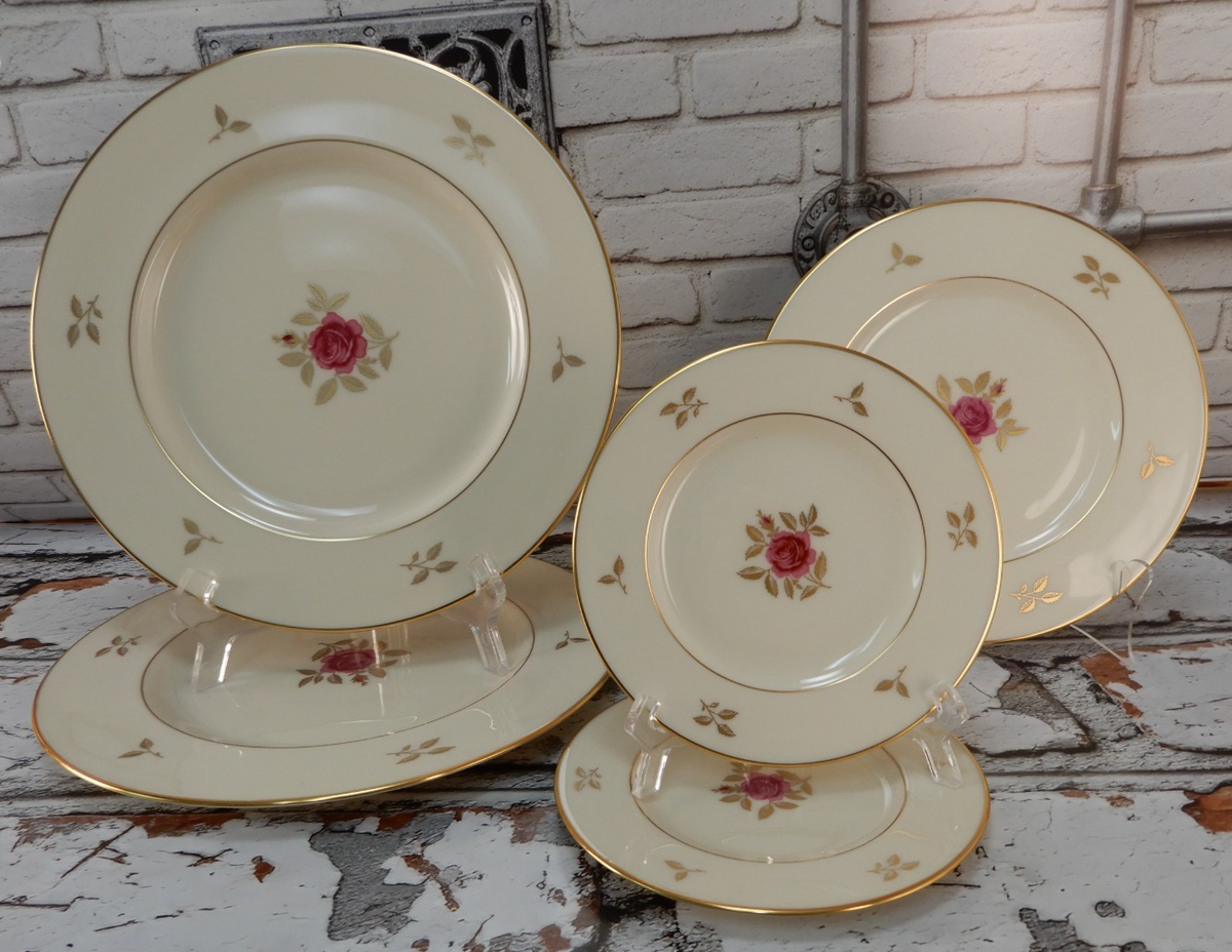 ~5 Replacement Plates Lenox Rhodora P471 Pattern Dinner,Salad,B/B Plates