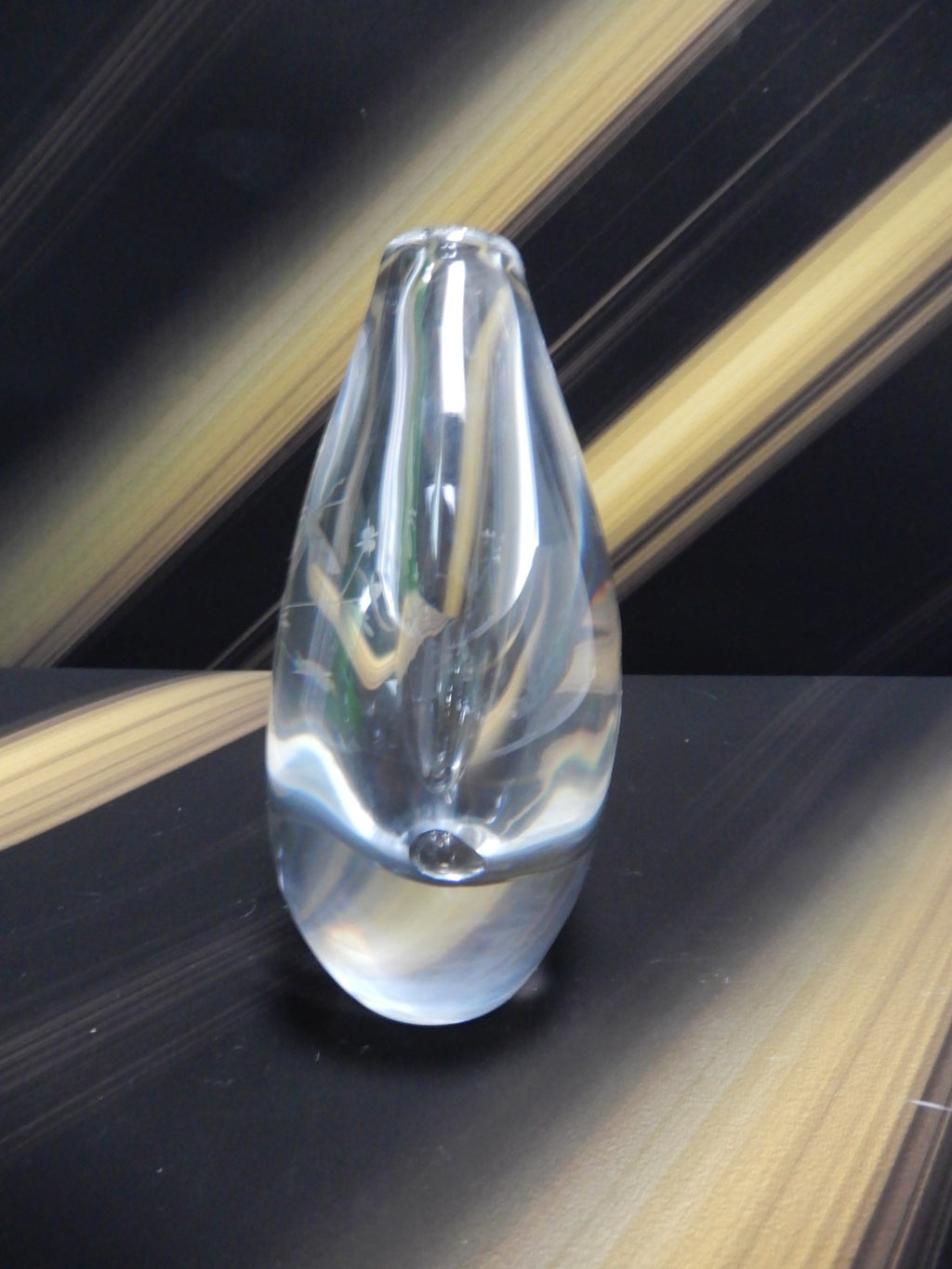 Honey Bee Etched Vase Orrefors Sven Palmqvist Crystal  4-3/4" Beekeeper