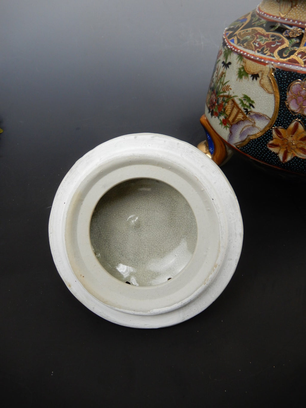 Vintage Big 9" Porcelain Incense Burner Ceramic Censer Tripod