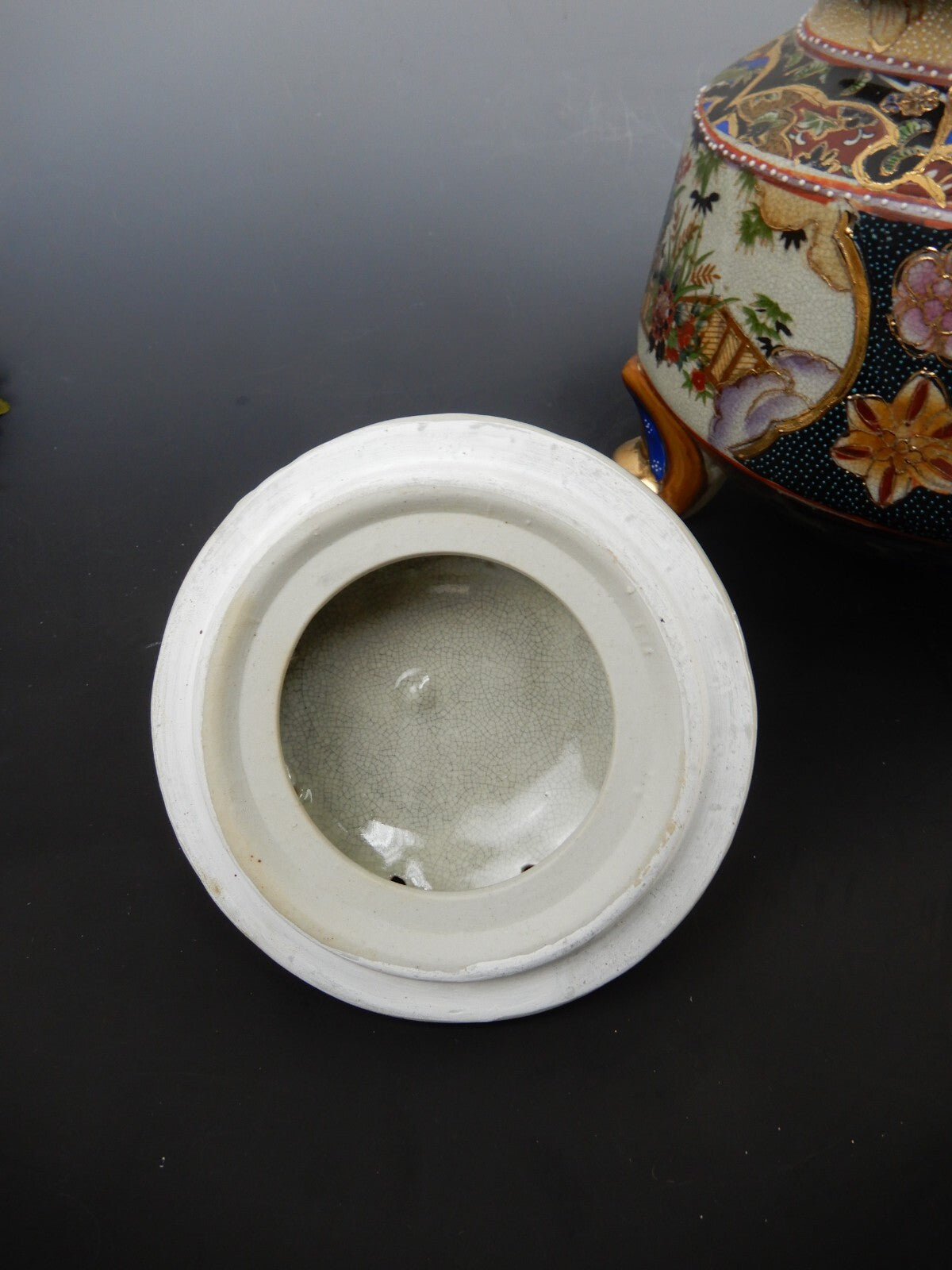 Vintage Big 9" Porcelain Incense Burner Ceramic Censer Tripod