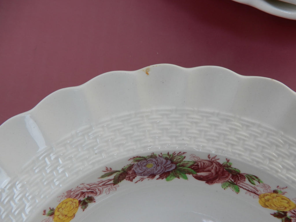 Set of 5 Piece Copeland Spode "Rose Briar" With Chips and Flaws Made In England