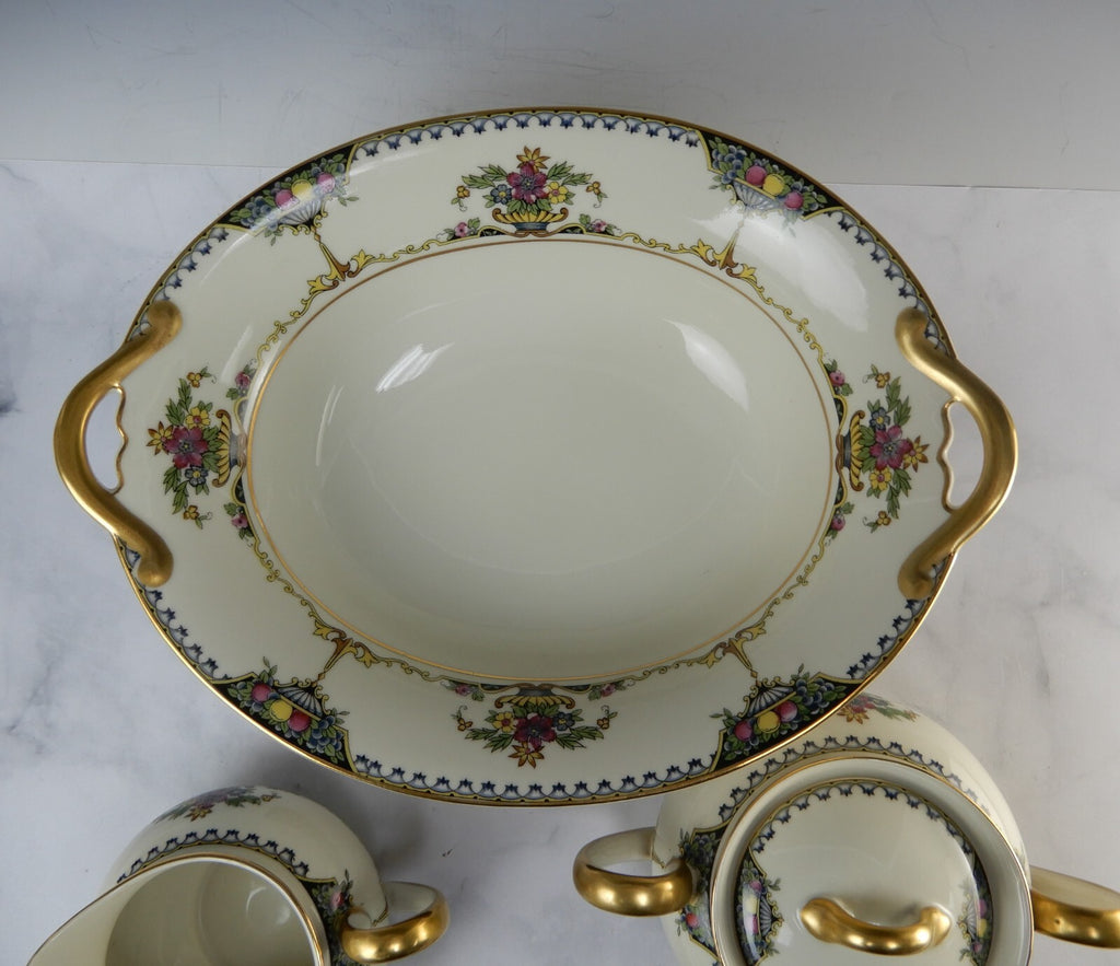 Vintage 1920 Noritake China Ivory "Colonade"  Four Piece Serveware Set