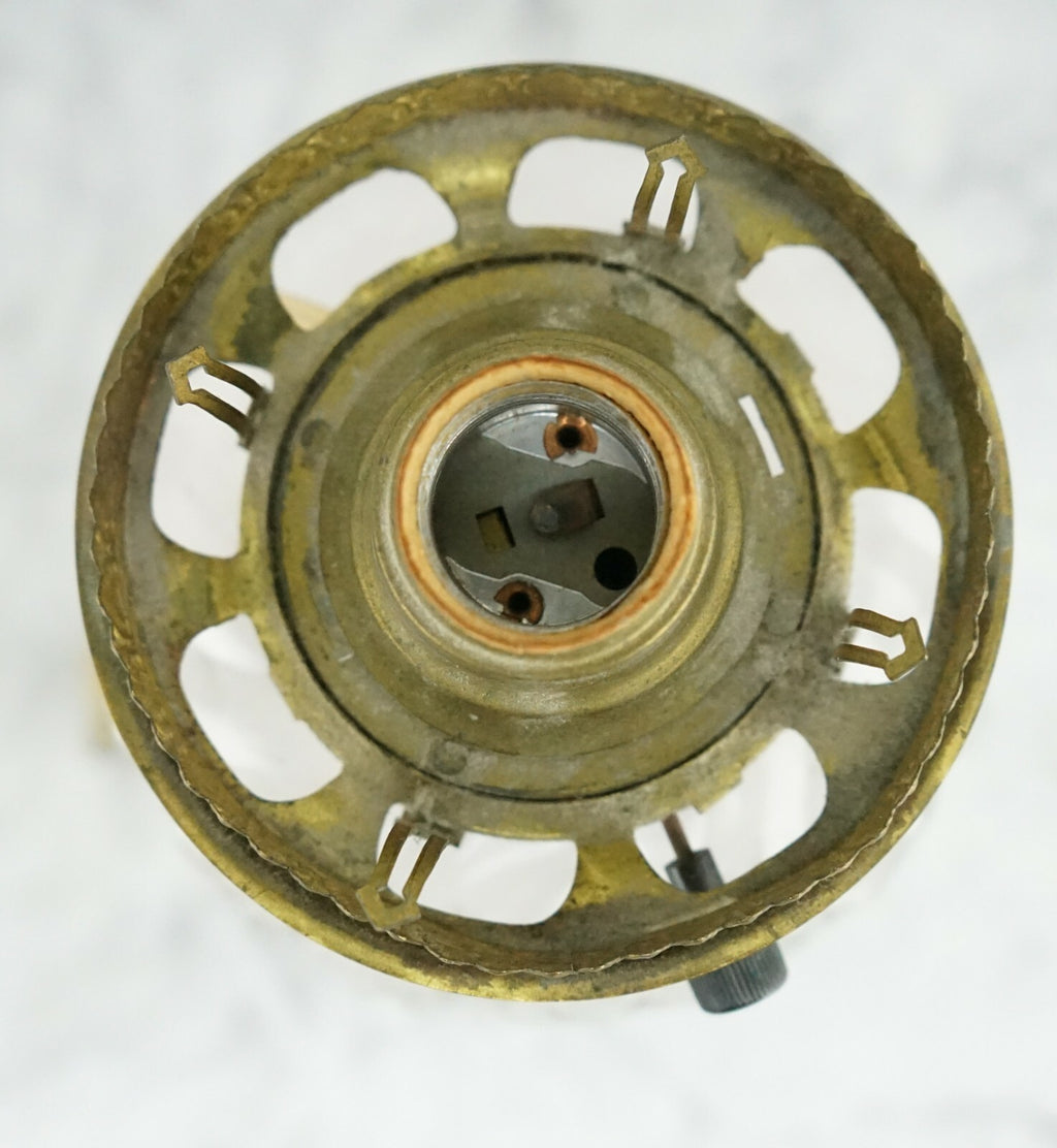 Vintage Embossed Clear Glass Oil Lamp-Hurricane Electrify