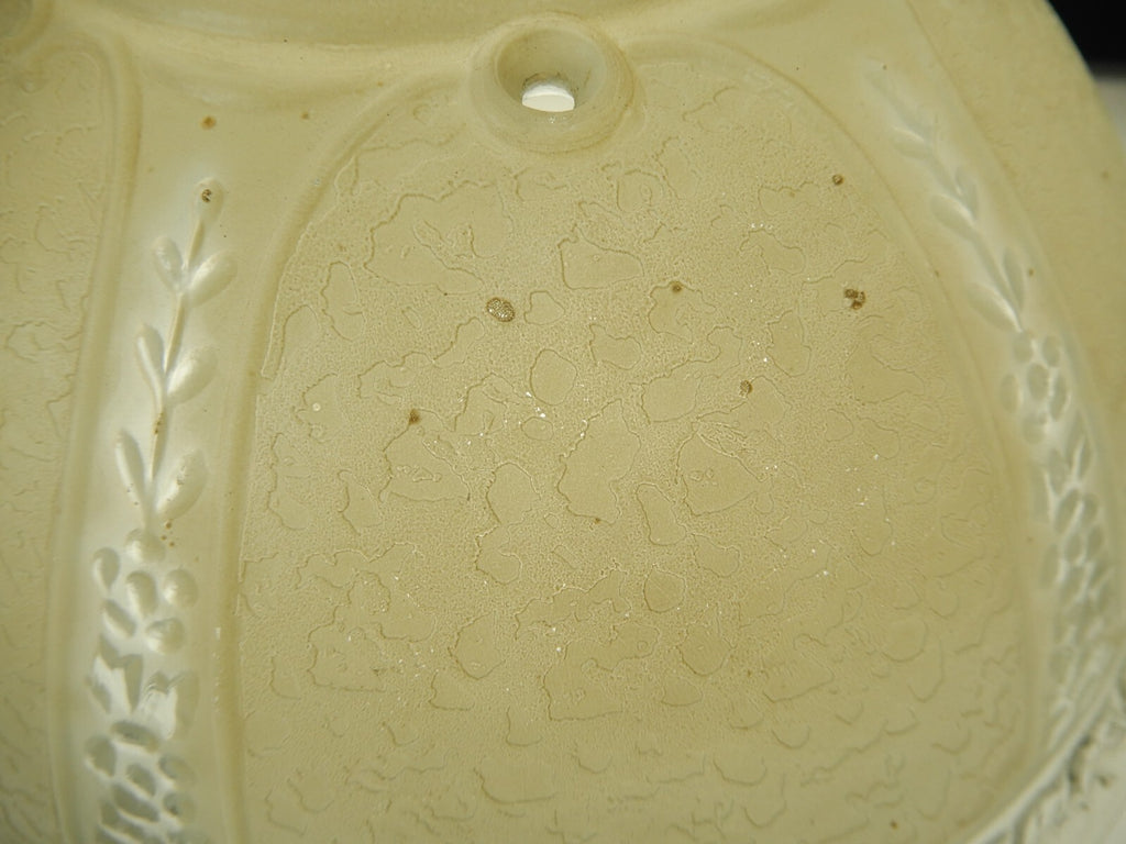 Art-Deco Glass Ceiling Shade Clear and White Chains not Included