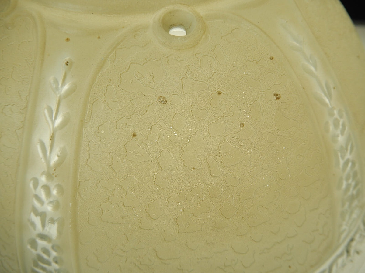 Art-Deco Glass Ceiling Shade Clear and White Chains not Included