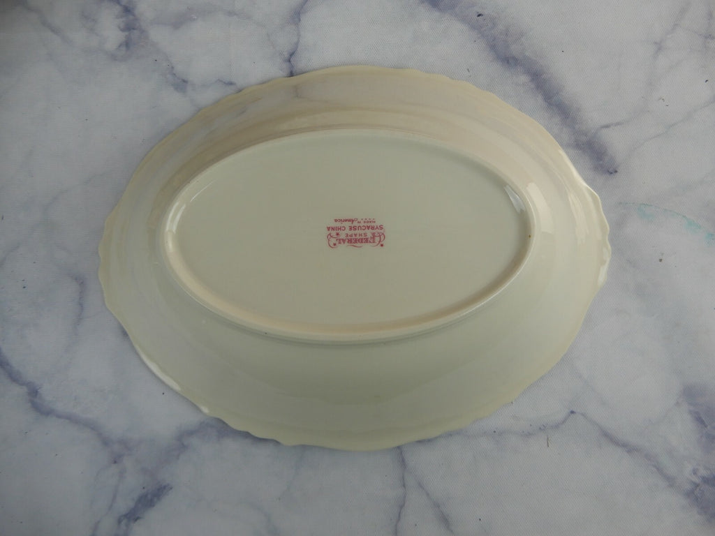 Set of Oval Bowl and 12" Platter  Syracuse Briarcliff China Federal Shape