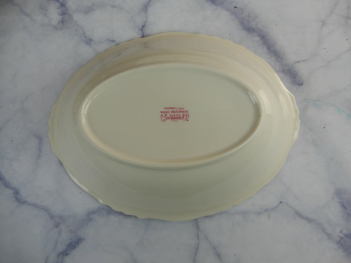 Set of Oval Bowl and 12" Platter  Syracuse Briarcliff China Federal Shape