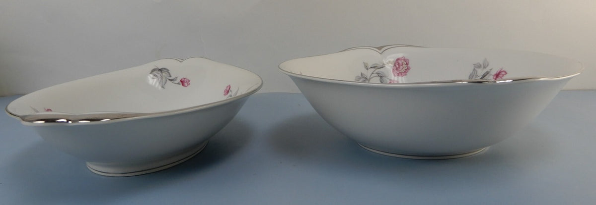Vintage Meito Norleans China "Princess" One Oval Bowl and One Round Bowl