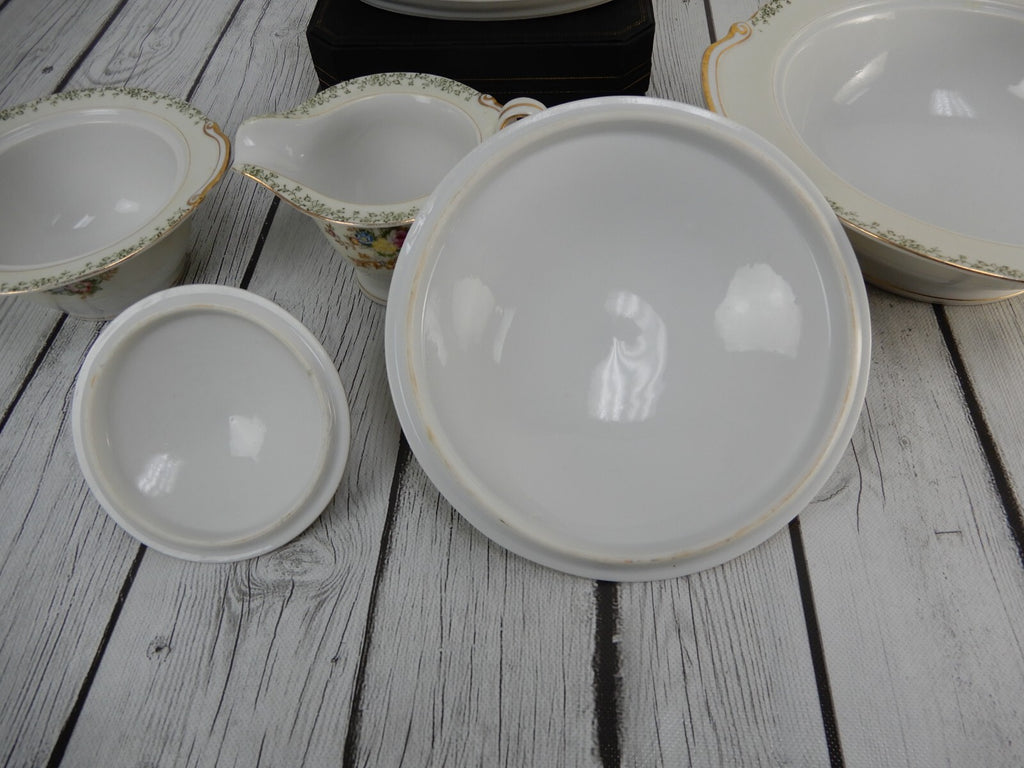 Regal China Japan w/ Imperfections Gravy Bowl ,Creamer,Sugar Bowl & Lidded Bowl