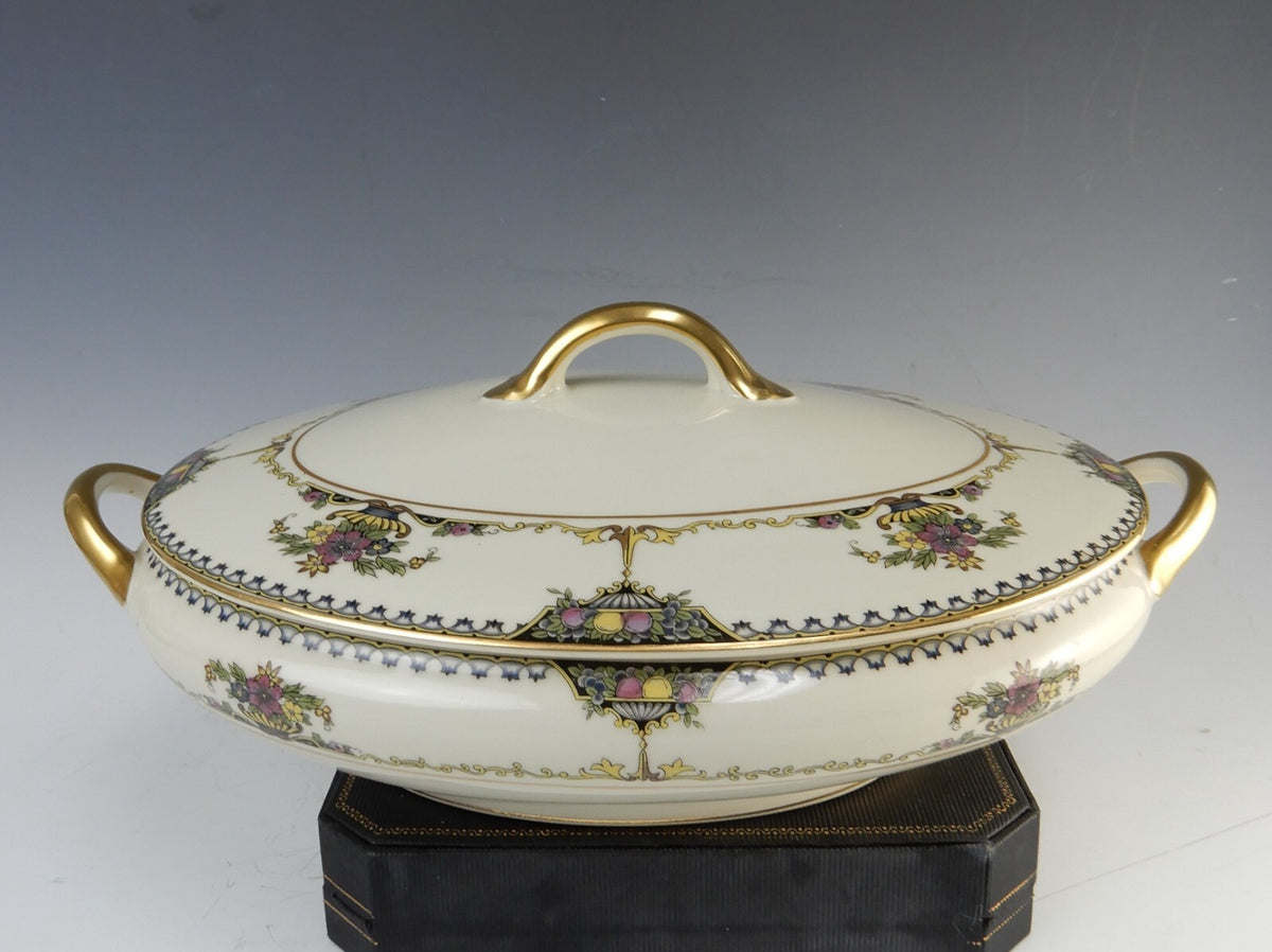 Vintage 1920 Noritake China Ivory "Colonade" Oval Vegetable Serving Bowl