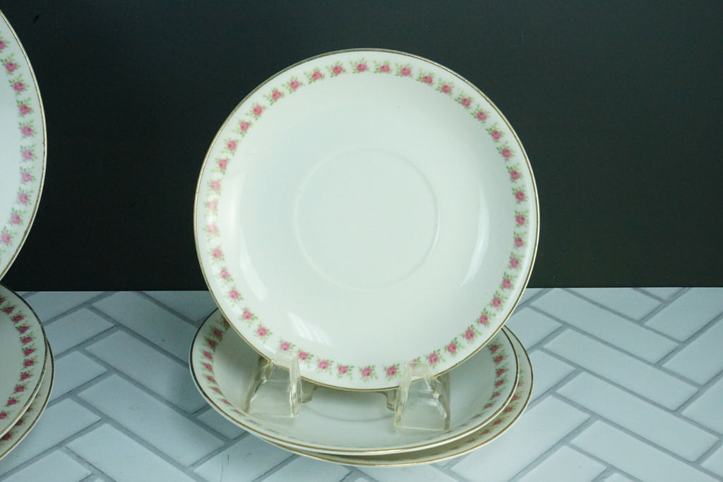 15 Piece China Setting J&C Bavaria Floral China Desert Plate, Cup and Saucer