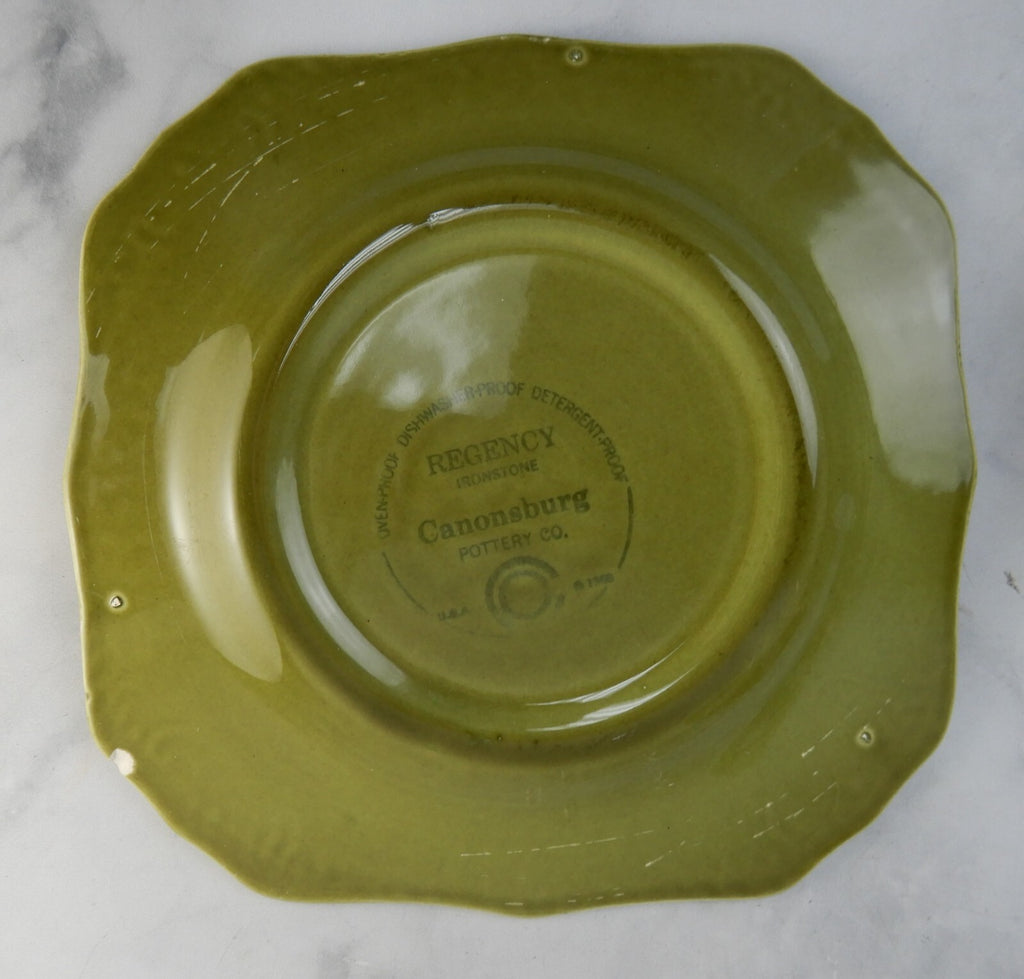 Vintage 5 Canonsburg Pottery Regency Ironstone Green Replacement Pieces