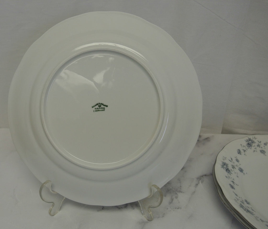Set of 3 Johann Haviland Blue Garland Bavaria Germany Dinner Plates