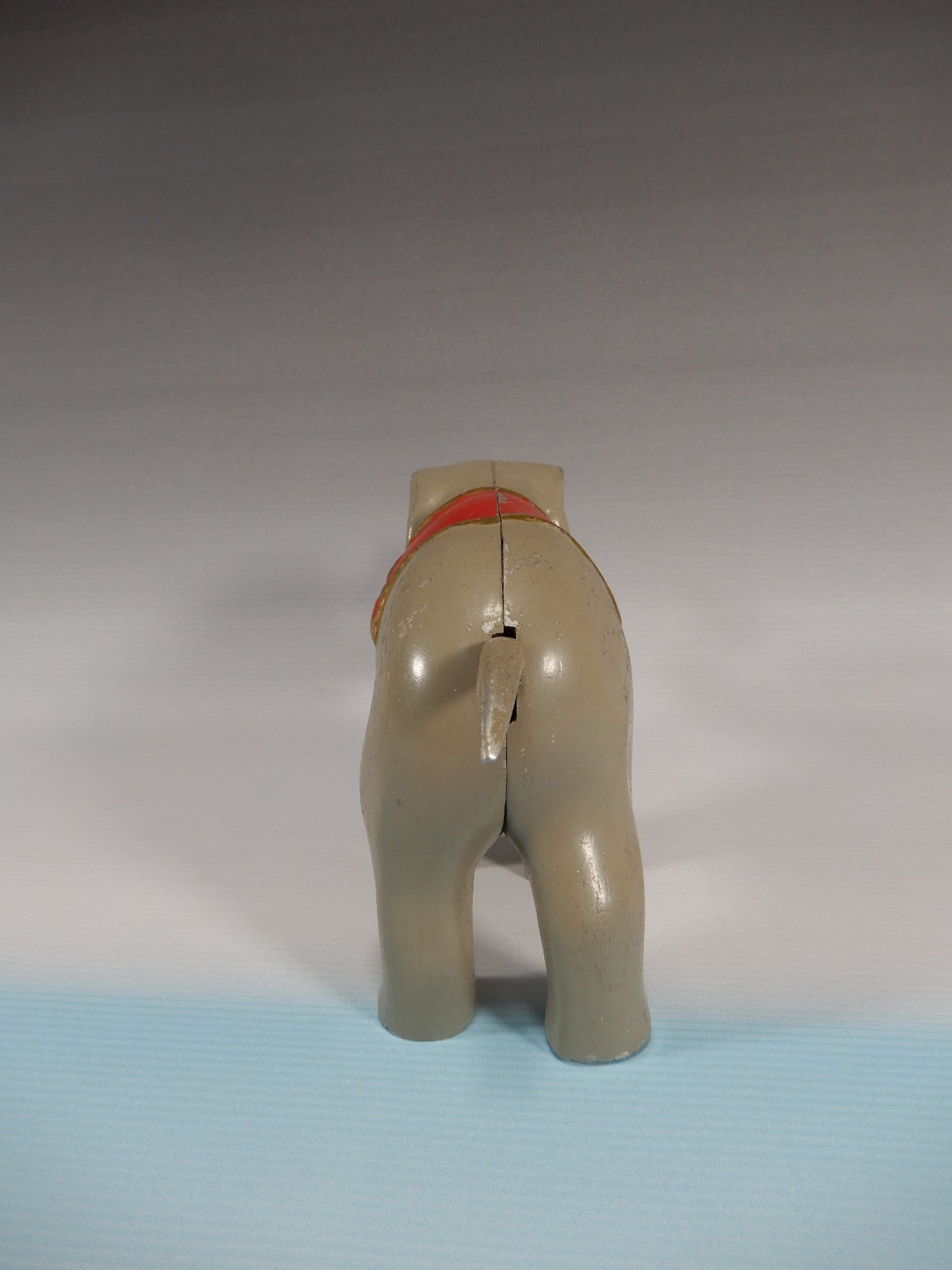 Vintage Metal (Aluminum) Elephant Bank Figure with Movable Trunk