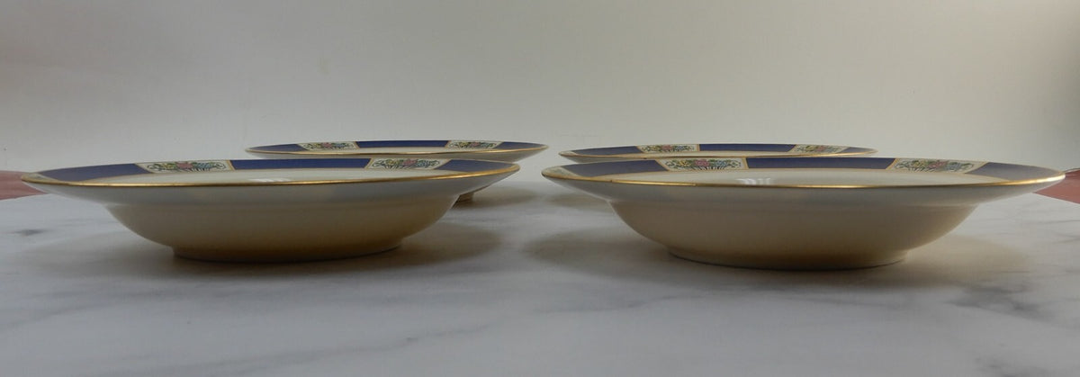 Set of 4 Soup Bowls Lenox Marshall Field & Company Chicago ~Meadowbrook Pattern