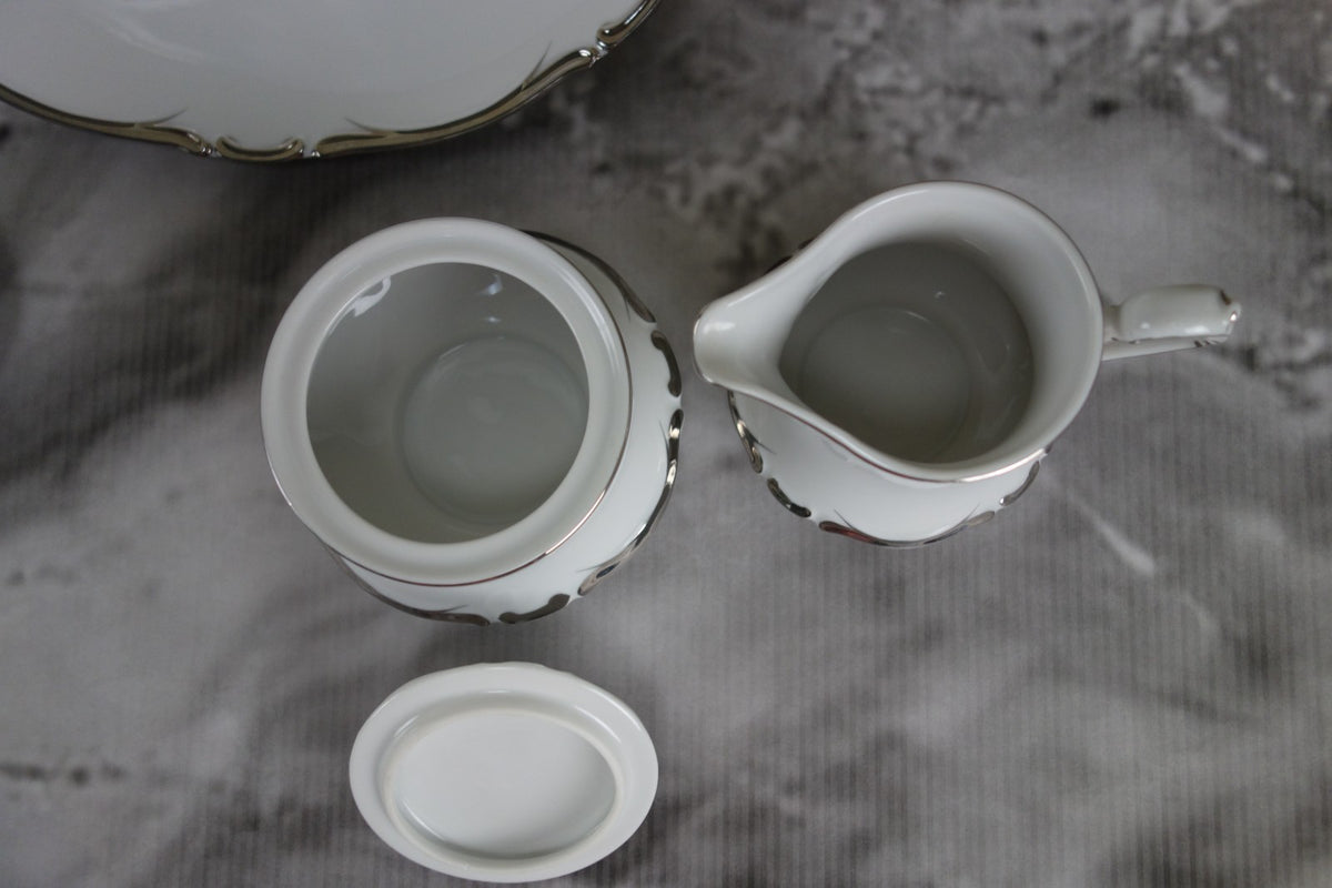 Harmony House "Starlight" Made in Japan~Oval Bowl,Gravy Boat,Creamer&Sugar Bowl