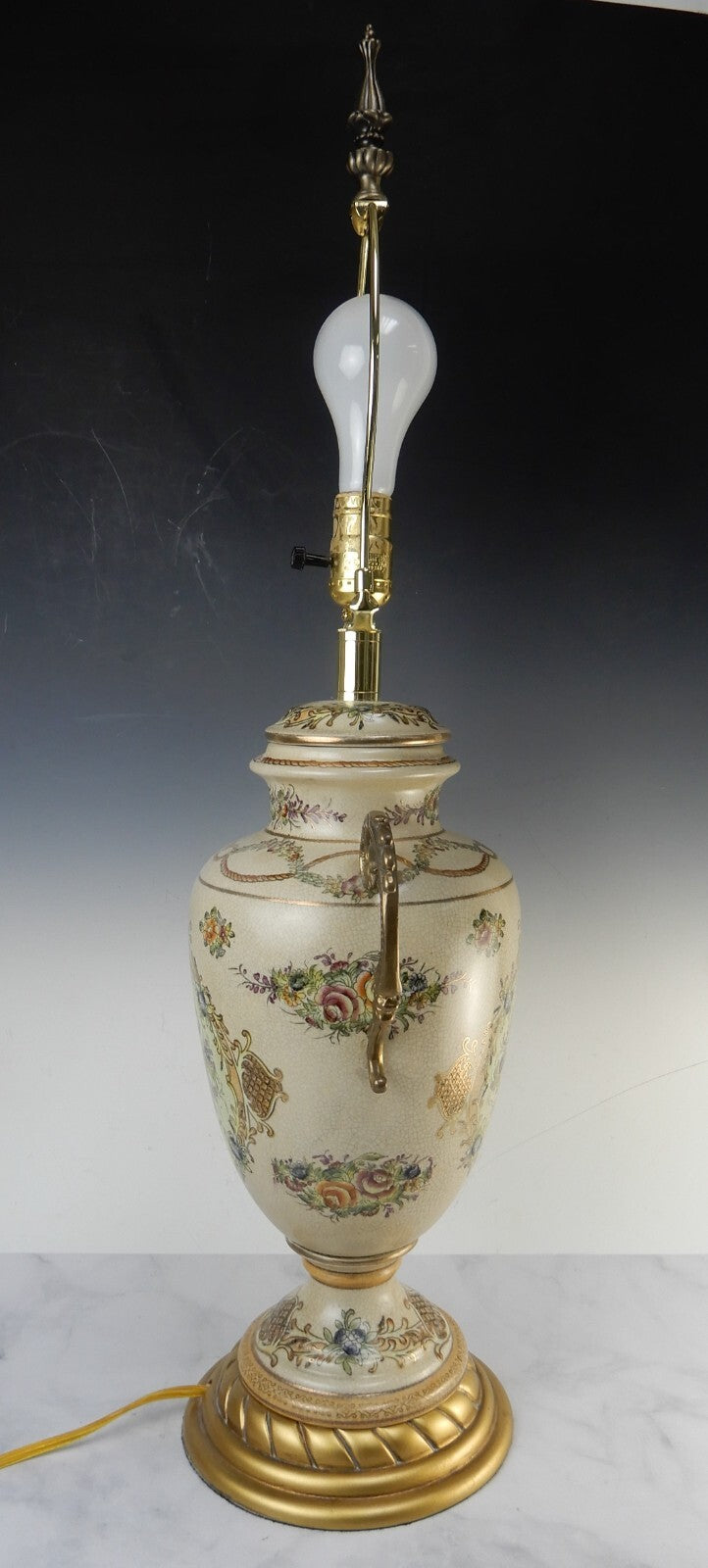 Beautiful Throphy Shape Ceramic Table Lamp With 3-Way Lamp 31" High