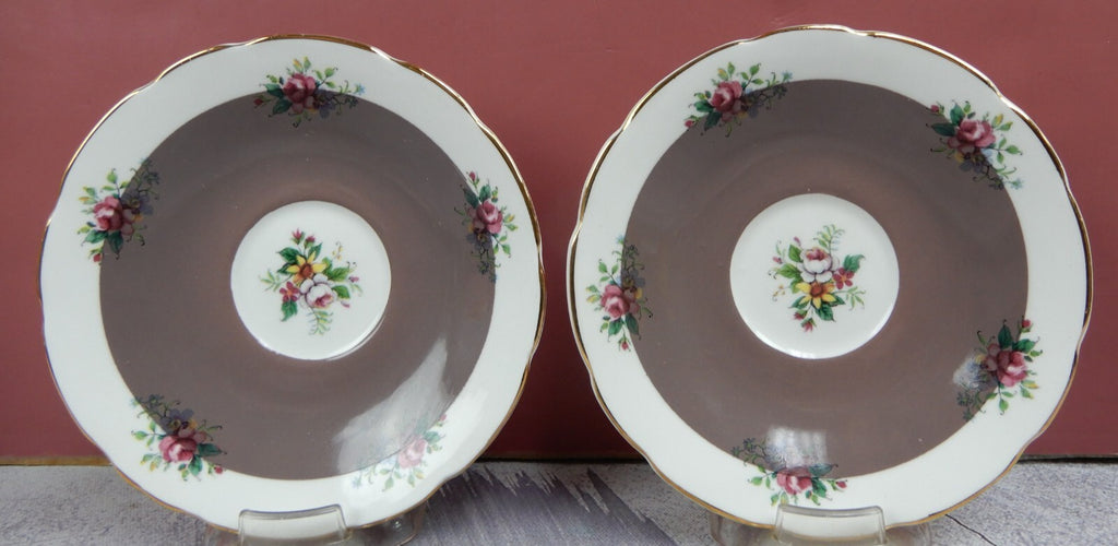 Set of Two Vintage Royal Sutherland Fine Bone China Cup and Saucer Set England