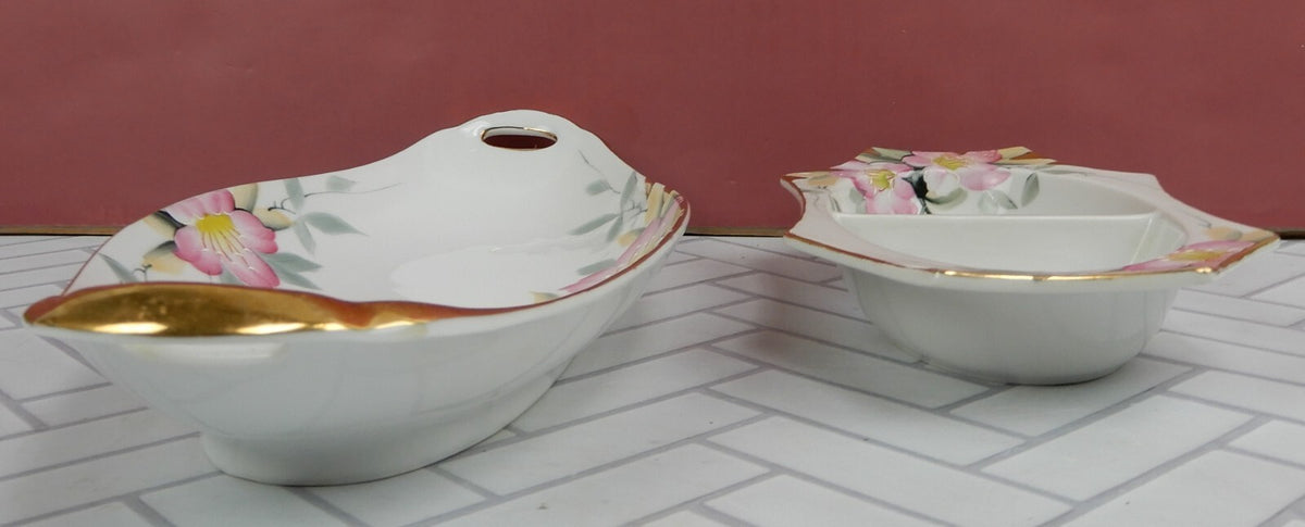 Noritake Azalea China Set Two-Part Divided Relish Dishes and Celery Dish