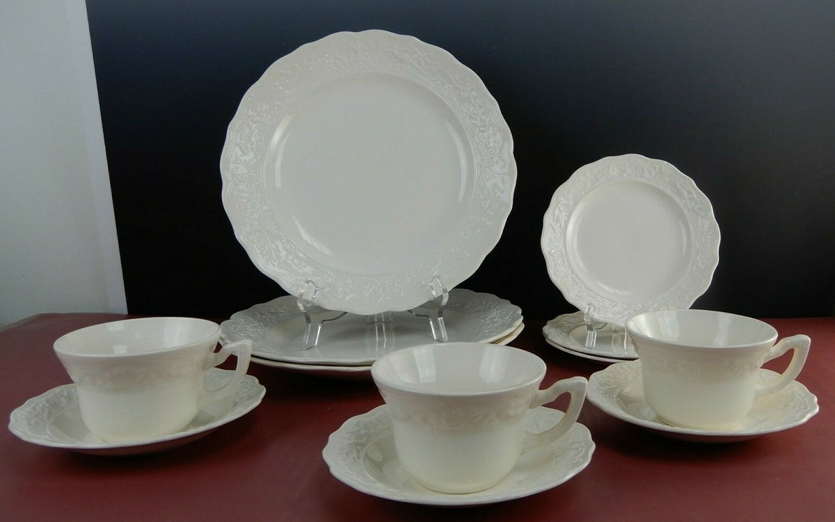Vintage Mt Clemens Pottery Vogue China 4 Piece Place Settings for 3