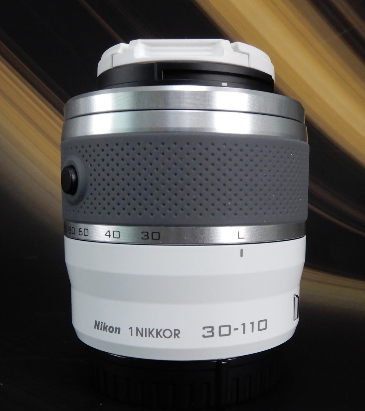Nikon 1 NIKKOR 30-110mm f/3.8-5.6  ED IF  1m/3.3 ft Auto Lens White
