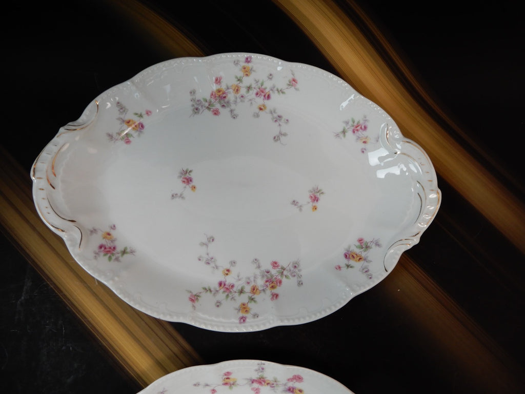 Vintage Bassett Limoges Austria "5789" Pattern Set of Two Platters