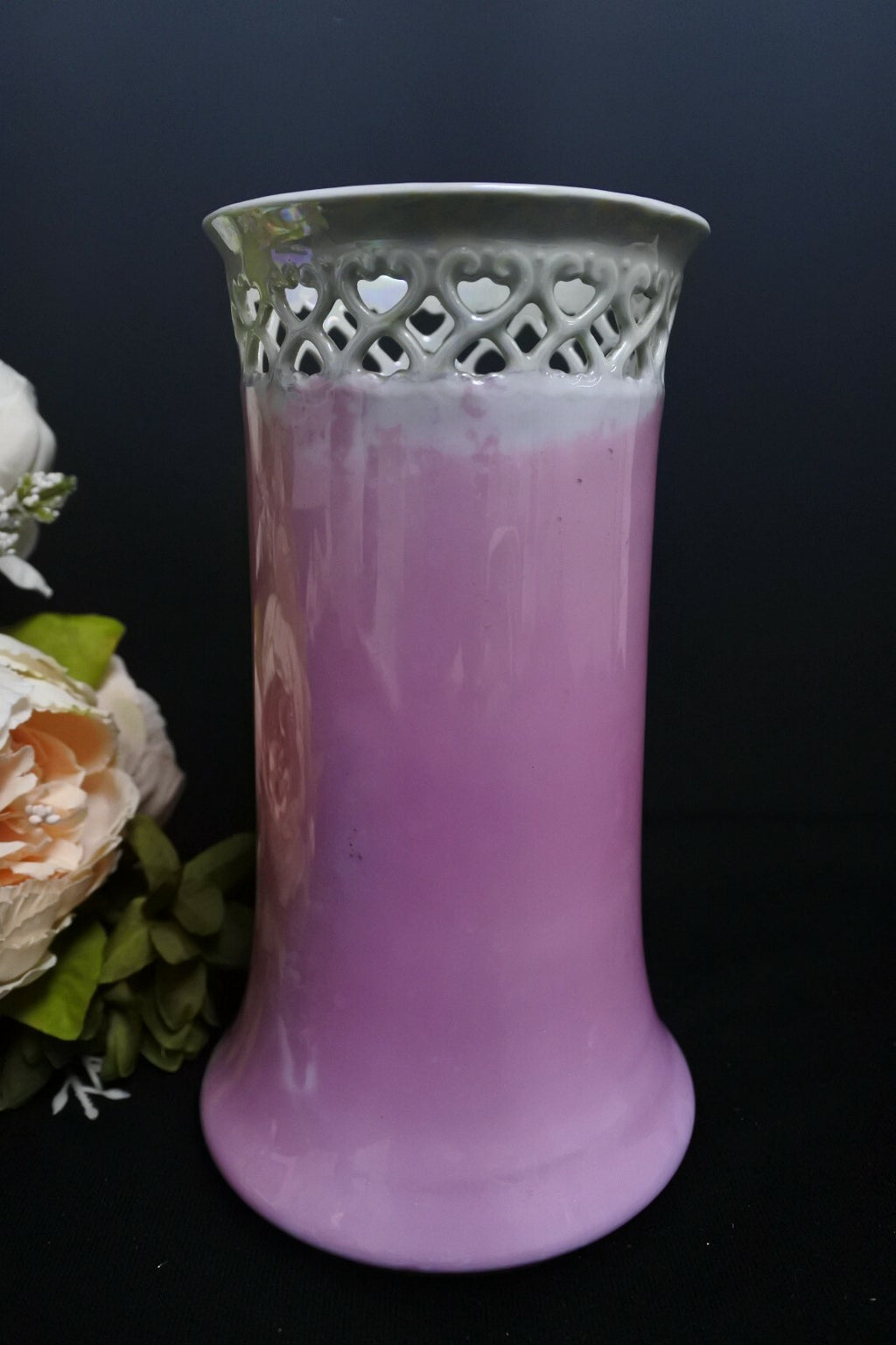 Vintage PSAA  Schonwald Bavaria Pink Luster Porcelain Flower Vase