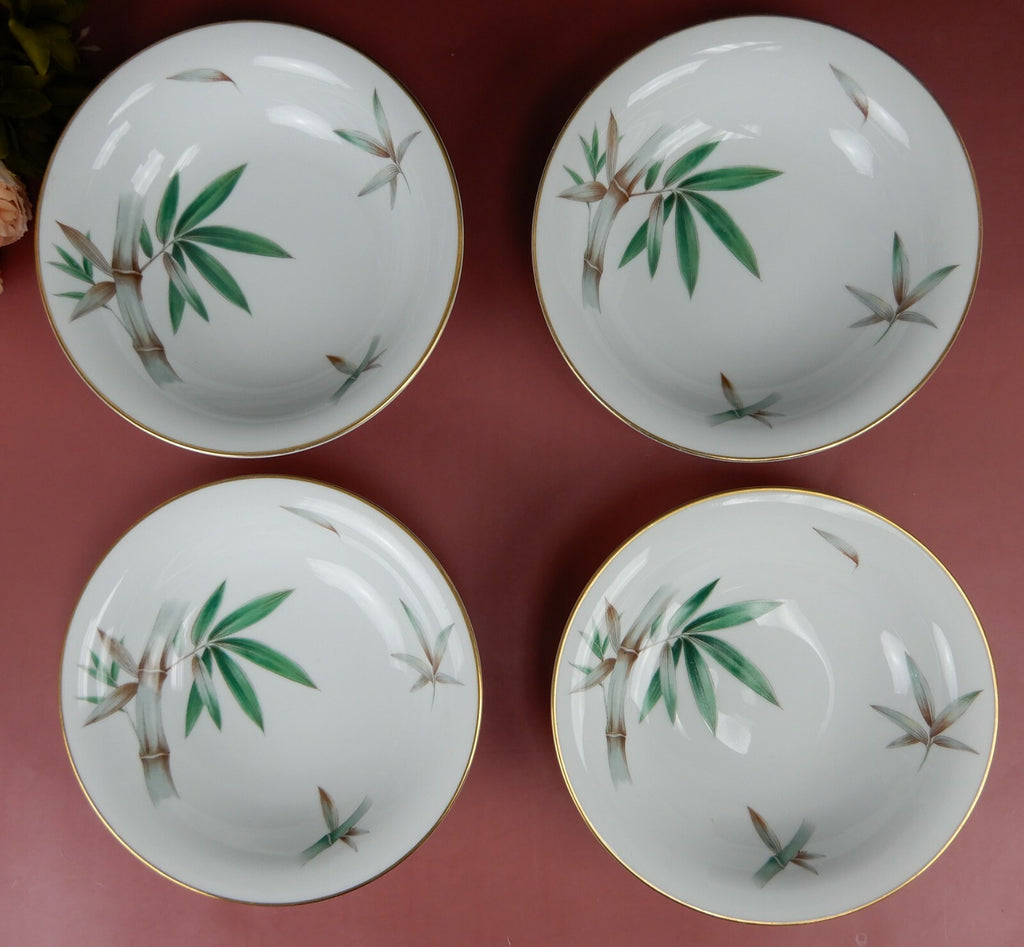 Set of 4 Noritake Canton Bamboo Soup Bowls