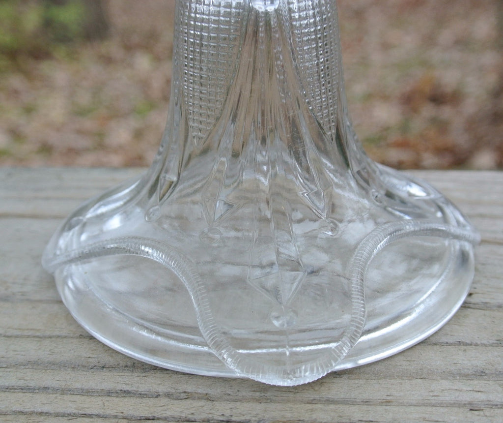 Curtain Tie Back Lidded Compote Early American Pattern Glass Adams & Co